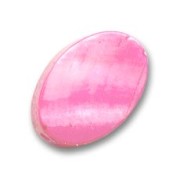 Mother-of-Pearl Oval Pucks 12x8mm Rose x10