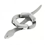 Snake slip bead for a 5 mm lace - Fine Antique silver plating x1