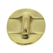 Round slip bead for a 5 mm lace - fine Gold plated x1