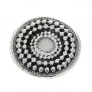 Round slip bead for a 5 mm lace - Fine Antique silver plating x1