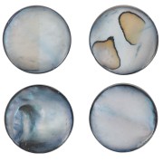 Mother-of-Pearl Round Pucks 12mm Grey x10