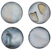 Mother-of-Pearl Round Pucks 12mm Grey x10