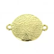 Round cross spacer 2 loops 19x14 mm Gold Tone x1