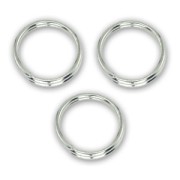 Double jumprings 8x0.6mm Silver tone x50|raw }}