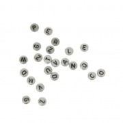 Set of alphabet beads Metallized plastic x27 gr|raw }}