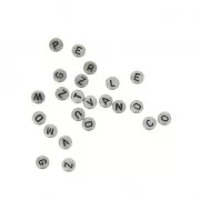 Set of alphabet beads Metallized plastic x27 gr