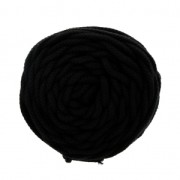 Cotton Air 5 mm cord for macrame - Black x 50m|raw }}