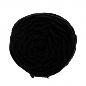 Cotton Air 5 mm cord for macrame - Black x 50m