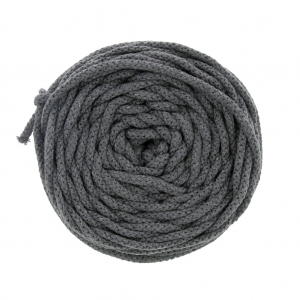 Cotton Air 5 mm cord for macrame - Dark Grey x 50m