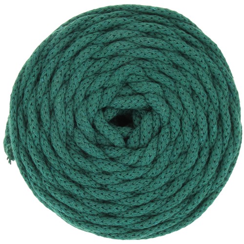 Cotton Air 5 mm cord for macrame - Bottle Green x 50m