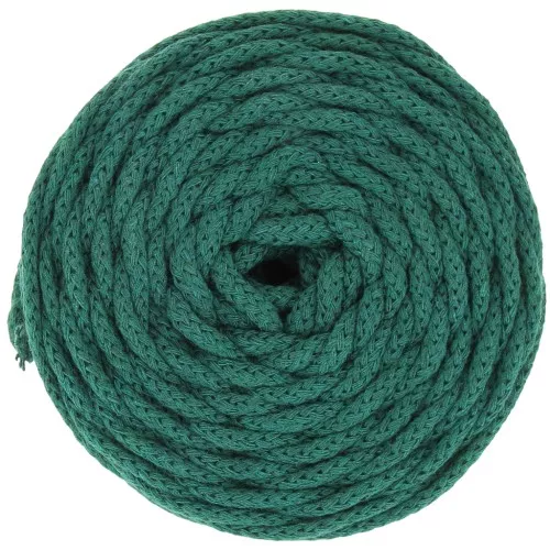 Cotton Air 5 mm cord for macrame - Bottle Green x 50m