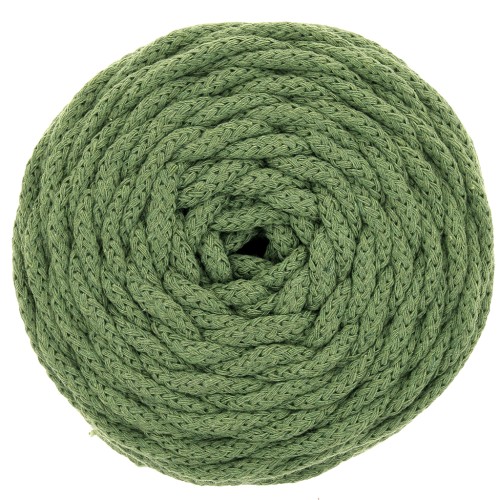 Cotton Air 5 mm cord for macrame - Green x 50m