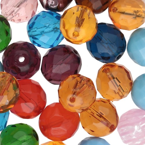 Assorted facets 12 mm - Multicolor x50g