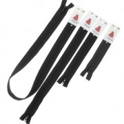 Long and Non-separable zipper 60 cm - Black x1