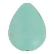 Bead Turquoise Synthetic Flat drops 20x15mm x1