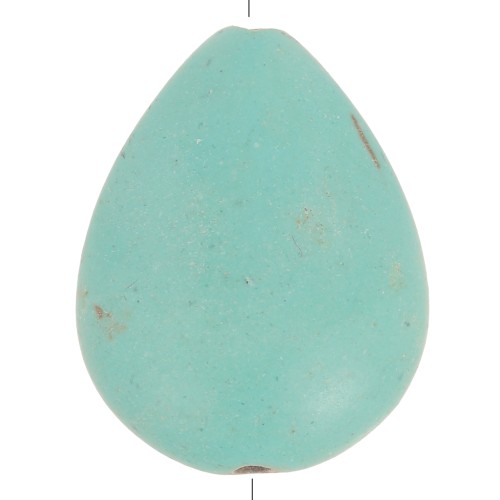 Bead Turquoise Synthetic Flat drops 20x15mm x1