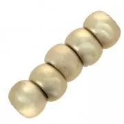 Rondelles 5.5 mm with a large hole of 3.5 mm Mat Gold Tone x5