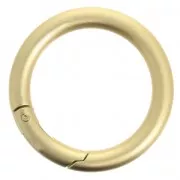 Round shape keyring 44 mm Satin Gold Tone x1