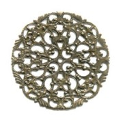 Round Flexible Filigree finding 44mm bronze tone x1|raw }}