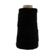 Cotton Supreme 3XL combed cord for macrame - Black x 75m