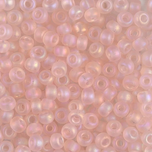 Miyuki Seed beads 8/0 155FR - Tr Light Tea Rose AB Mat