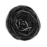 Rayon Air 4 mm cord for macrame - Silver / Black x 50m|raw }}