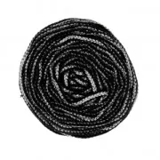 Rayon Air 4 mm cord for macrame - Silver / Black x 50m