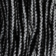 Rayon Air 4 mm cord for macrame - Silver / Black x 50m