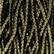 Rayon Air 4 mm cord for macrame - Gold / Black x 50m