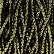 Rayon Air 4 mm cord for macrame - Gold / Black x 50m