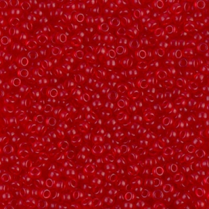 Miyuki Seed beads 11/0 10F - Semi-Frost Transparent Red Orange