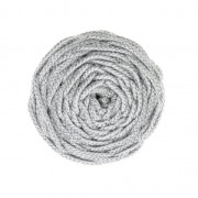 Rayon Air 4 mm cord for macrame - Silver / White x 50m|raw }}