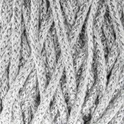 Rayon Air 4 mm cord for macrame - Silver / White x 50m