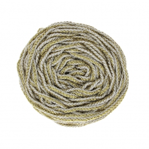 Rayon Air 4 mm cord for macrame - Gold / White x 50m