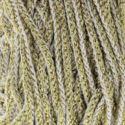Rayon Air 4 mm cord for macrame - Gold / White x 50m