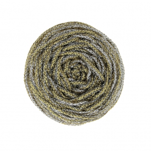 Rayon Air 4.5 mm cord for macrame - Silver / Gold x 50m