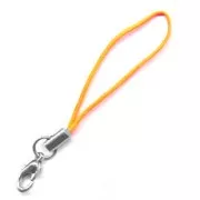 Mobile phone accessory with lobster clasp Fluo Orange x1