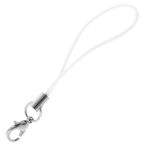 Cell phone holder with carabiner and hand strap - White x1