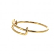 Gold-Filled fine ajustable jonc ring - Size 49 to 54 x1|raw }}