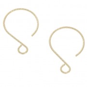 Gold filled decorated earwires 23 mm x2