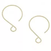 Gold filled decorated earwires 23 mm x2