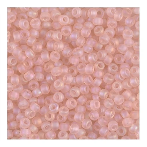 Miyuki Seed beads 11/0 155FR - Transparent Light Tea Rose AB Mat