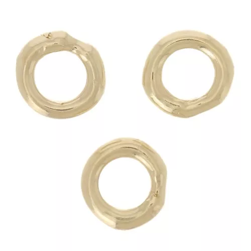 Closed rings 4x0.9 mm in Gold filled (laminated gold) x5