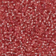 Miyuki Seed beads 11/0 1660 - Dyed Pink Coral Silverline|raw }}