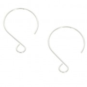 925 Sterling Silver 23 mm earwires x2|raw }}