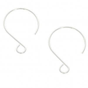 925 Sterling Silver 23 mm earwires x2