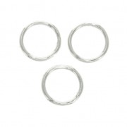 6x0.65mm 925 Sterling Silver closed Jump rings x10