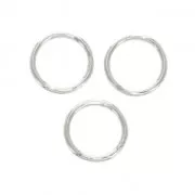 6x0.65mm 925 Sterling Silver closed Jump rings x10