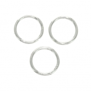 6x0.65mm 925 Sterling Silver closed Jump rings x10
