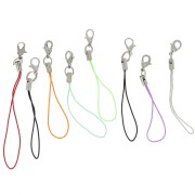 Set of 8 cell phone clips with carabiner hook and hand strap